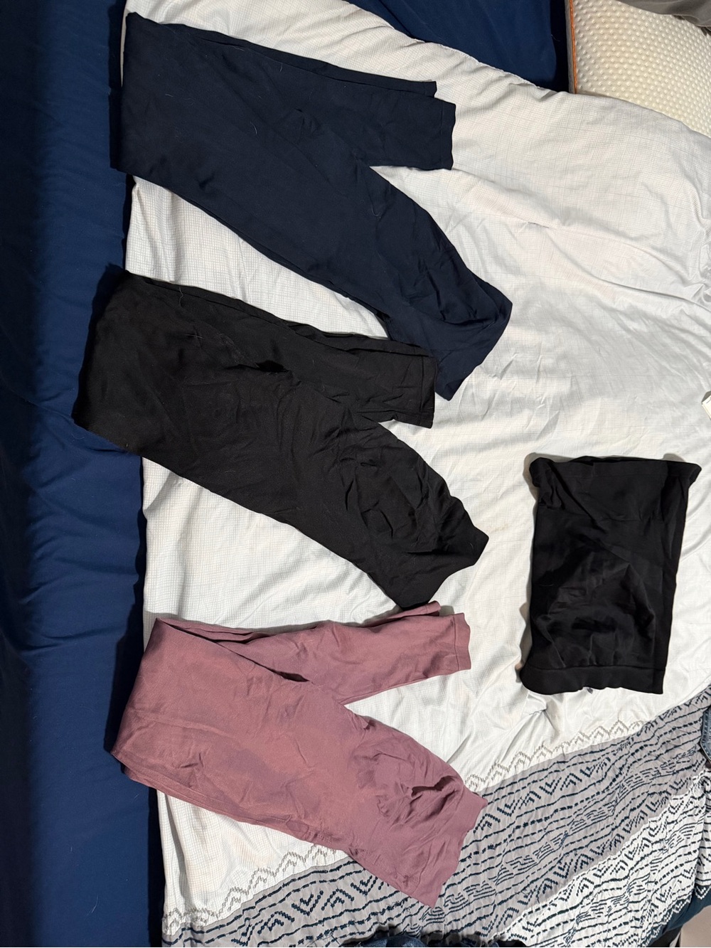 Women’s BLANQI Maternity Leggings + Belly Band bundle - Black, Navy & Mauve